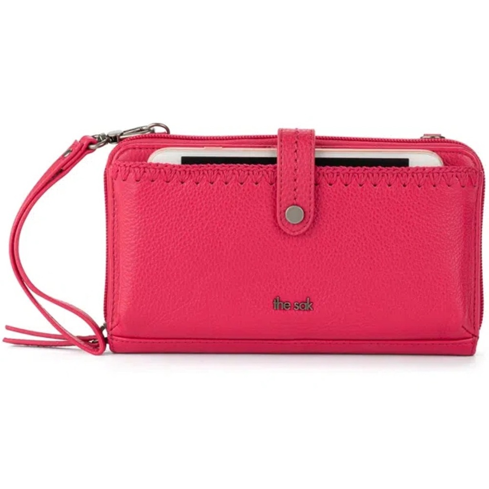 the Sak Iris Smartphone Wallet fuchsia pink